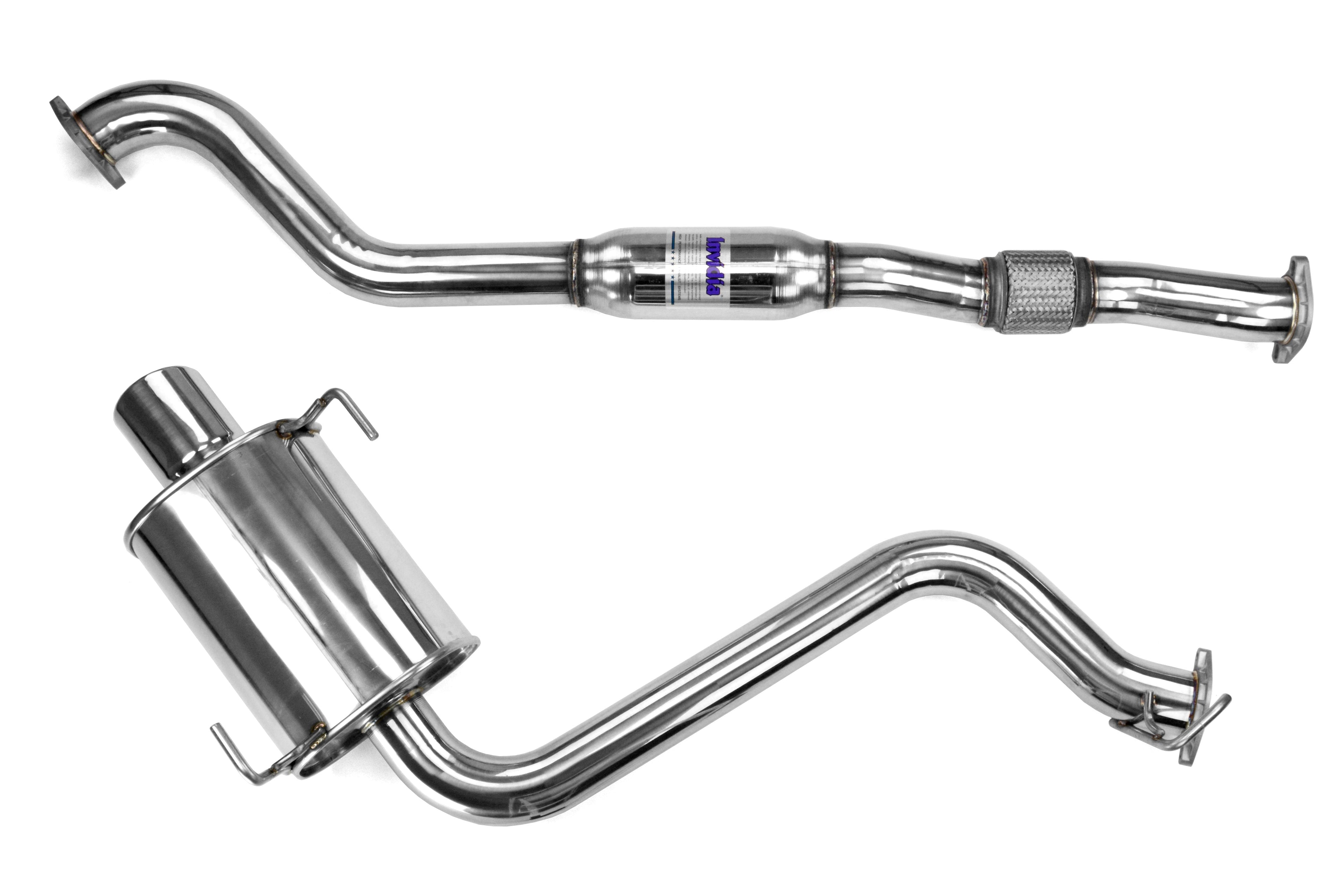 Invidia Q300 Single Exit Cat Back Exhaust - Stainless Steel Tip - 2015-2021 Subaru WRX / STI
