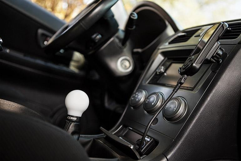 Cobb Shift Knob - White w/Stealth Black - Universal Subaru 5-Speed Fit