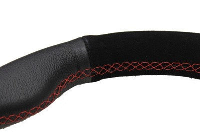 NRG Reinforced Steering Wheel 320mm Black w/ Red Stitch - Universal