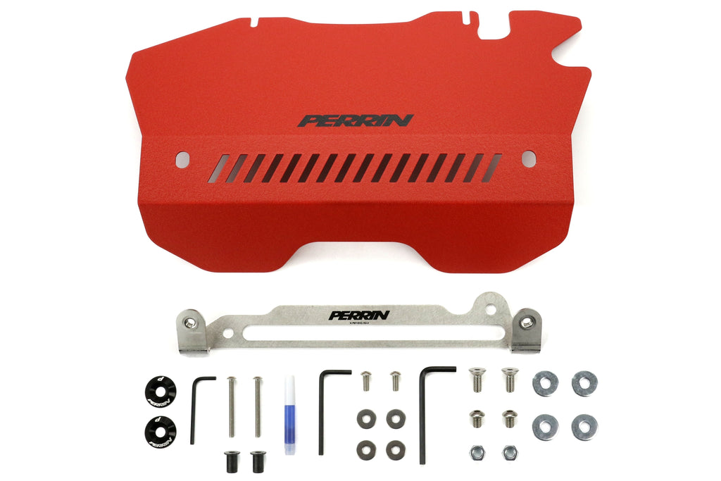 PERRIN Pulley Cover Red - 2015-2020 Subaru WRX