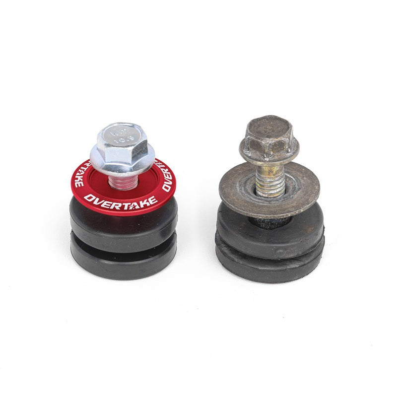 Overtake Top Mount Intercooler Isolator Bushings - Red - Subaru Models