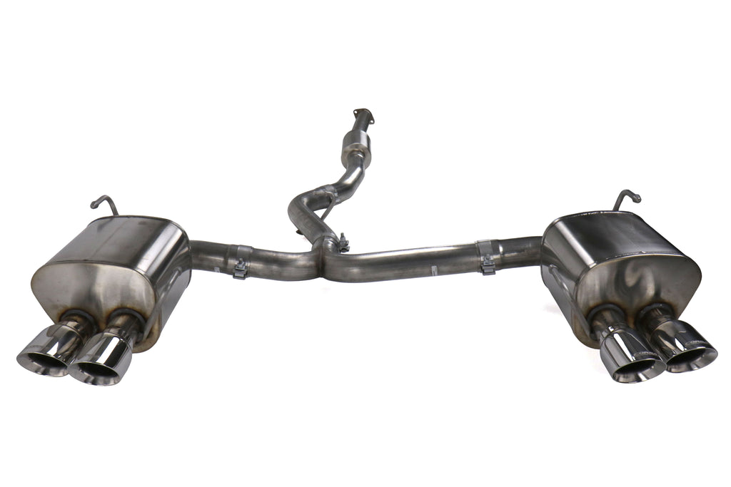 Corsa Sport Cat Back Exhaust - Polished Quad 3.5in Tips - 2015-2021 Subaru WRX