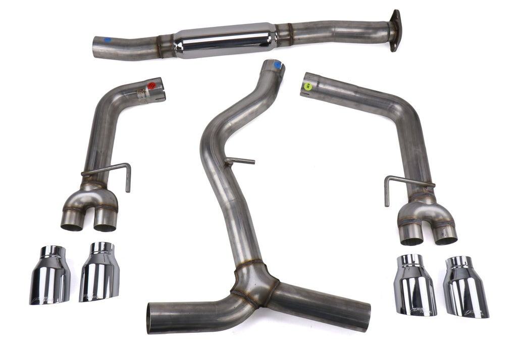 AWE Track Edition Cat-Back Exhaust (Chrome Silver Tips) - 2011-2021 Subaru WRX / STI Sedan