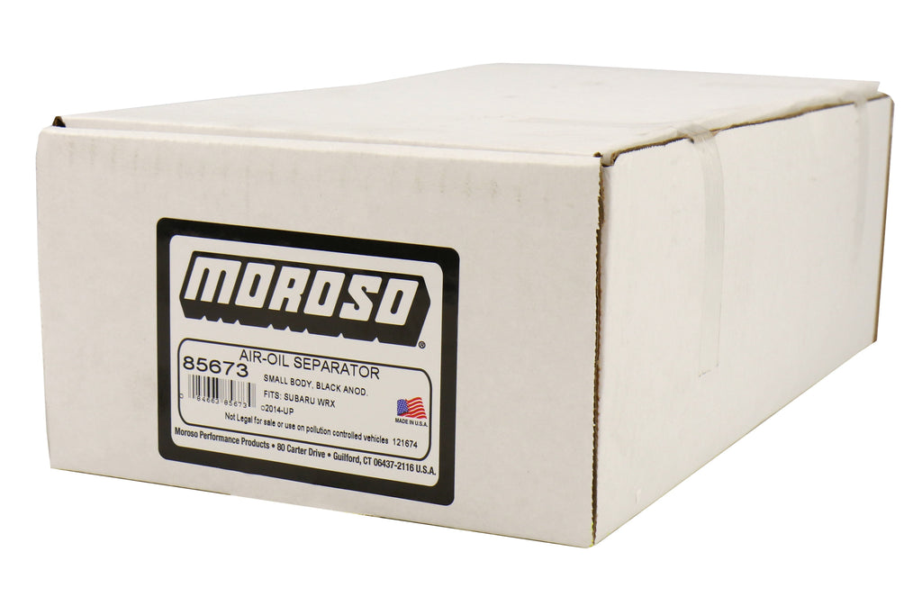 Moroso Air-Oil Separator Kit Small Body Black - 2015-2021 Subaru WRX