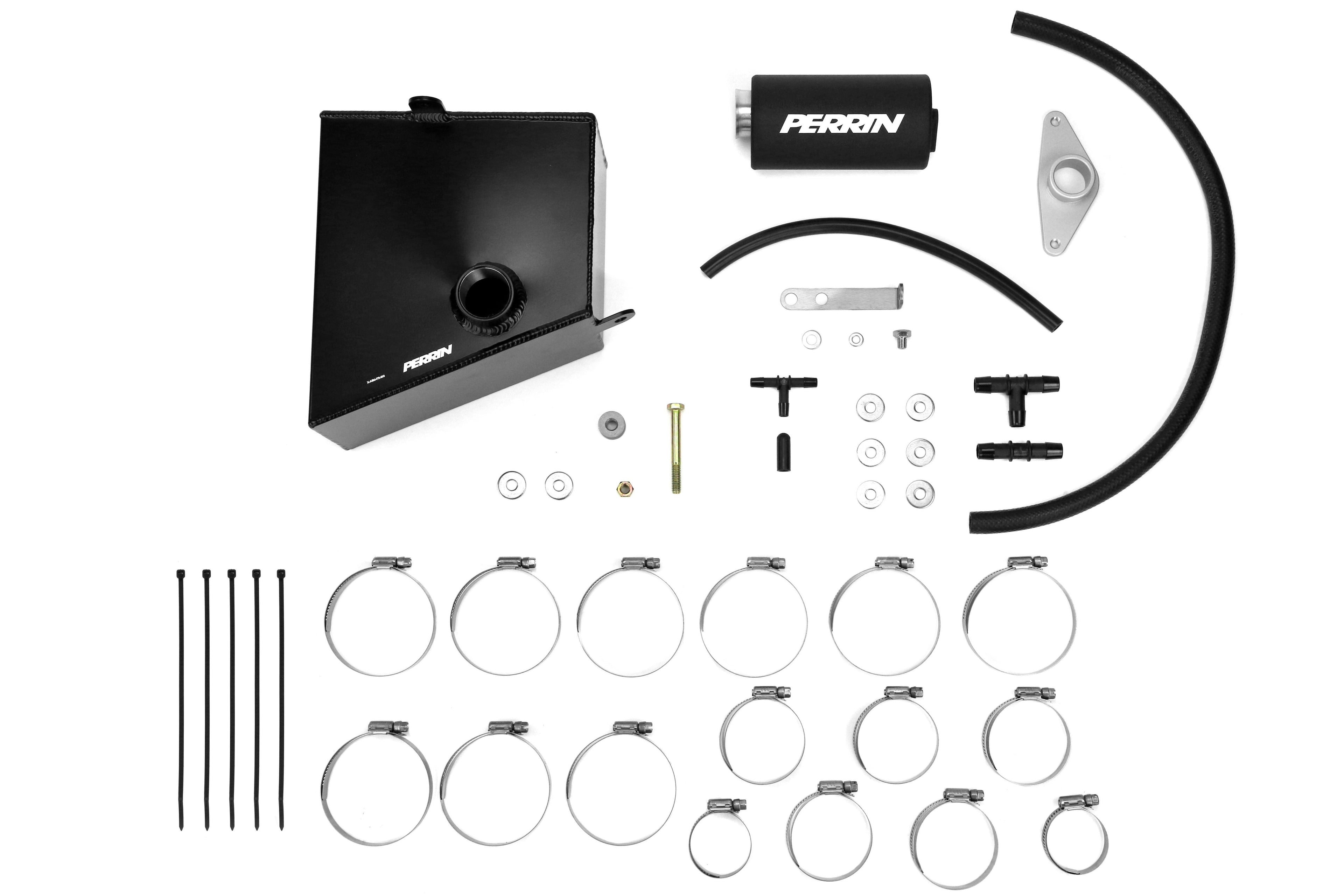 PERRIN Boost Tube Kit Red Piping Black Couplers - 2015-2021 Subaru STI