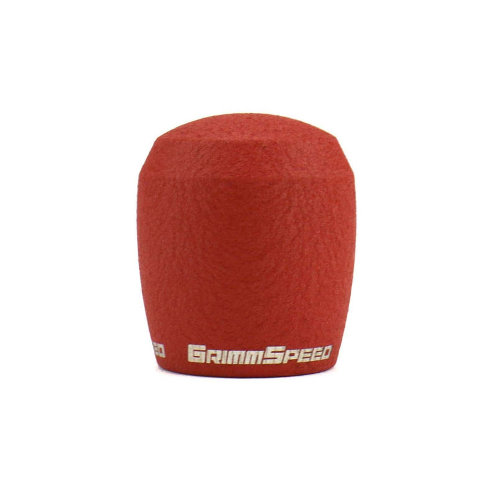 GrimmSpeed Stubby Shift Knob Stainless Steel Red - Subaru 6MT Models (inc. 2004+ STI / 2013+ BRZ)