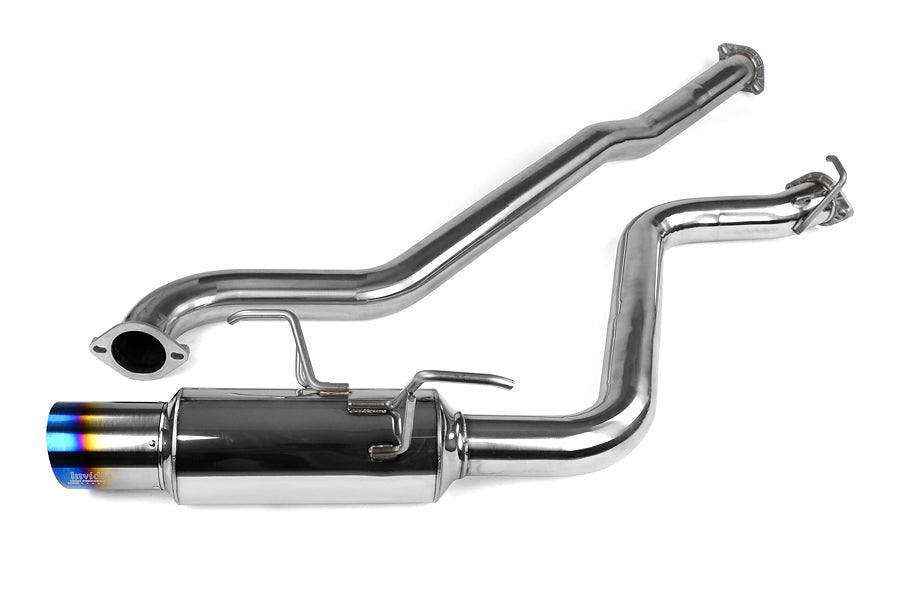 Invidia Racing Cat Back Exhaust - Single Exit Titanium Tip - 2008-2014 Subaru WRX Sedan / 2011-2014 STI Sedan