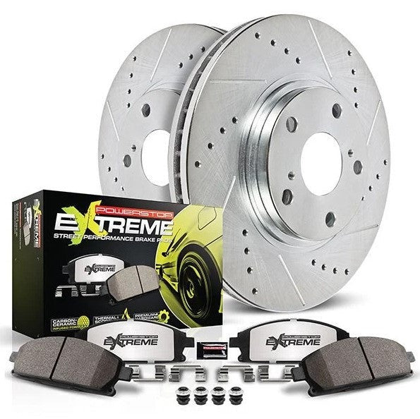 Power Stop Front and Rear Z26 Street Brake Kit - 2021 Subaru WRX