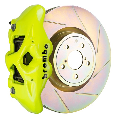Brembo GT Systems Monobloc 4 Piston 326mm Slotted Fluorescent Yellow - Subaru Models (inc. 2002-2014 WRX)