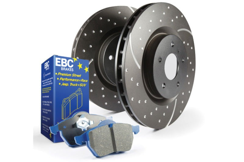 EBC S6K Bluestuff Pad and GD Rotor Rear Kit - 2015-2021 Subaru WRX (Non Eyesite)