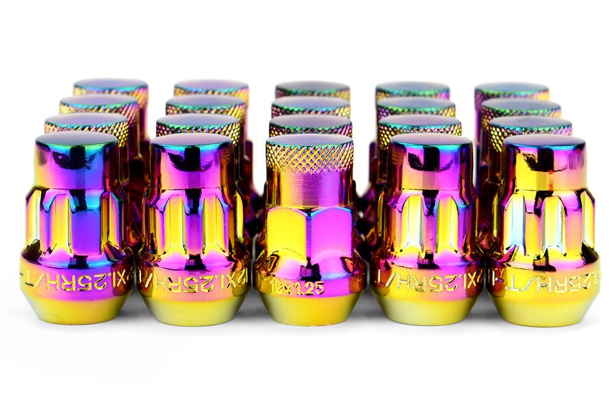 Wheel Mate Muteki SR35 Close End Lug Nuts w/ Lock Set - Neon 12x1.25 35mm