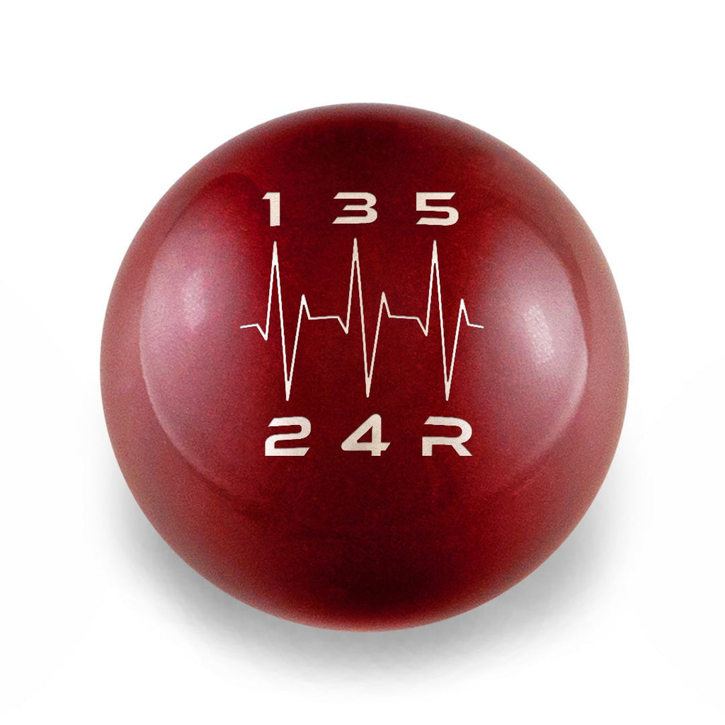 Billetworkz Weighted Shift Knob - Heartbeat Engraving - Subaru 5-Speed