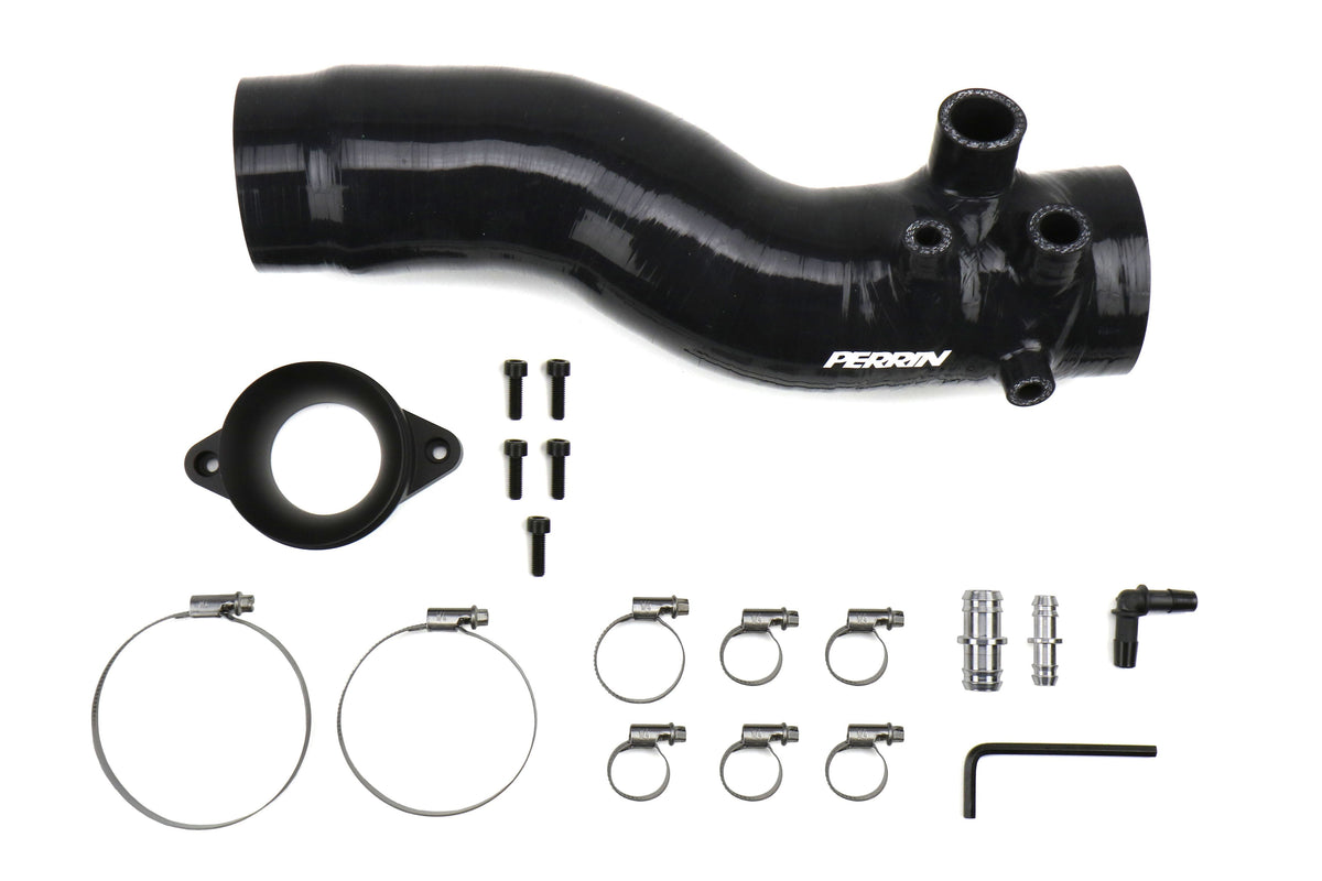PERRIN Turbo Inlet Hose w/ Nozzle Black - 2015-2021 Subaru WRX