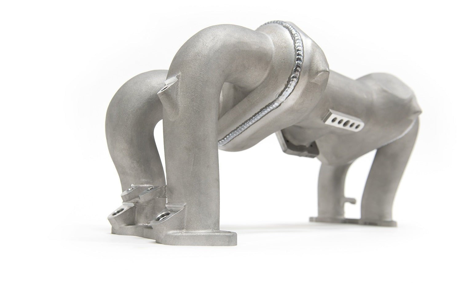 AMS Performance Reverse Rotation Intake Manifold - Un-Coated - 2002-2014 Subaru WRX / 2004-2021 Subaru STI