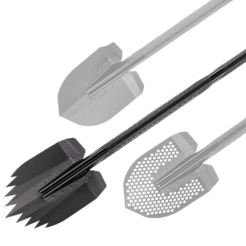 Go Rhino Xventure Gear Sharktooth Stackable Shovel - Textured Black