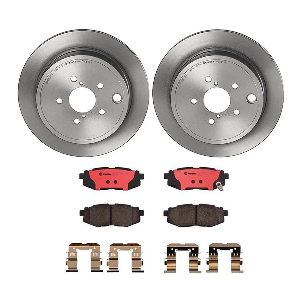 Brembo OE Ceramic Rear Disc Brake Kit - 2013-2016 Scion FR-S / 2013-2020 Subaru BRZ / 2017-2020 Toyota 86 / 2010-2014 Legacy / Outback