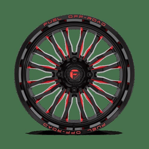D822 22X7 4X137 G-BLK MILL-RED 13MM
