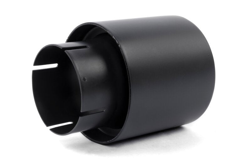 Dinan Double-Walled 4in Clamp-On Exhaust Tip - Black - 4in Outlet / 2.75in Inlet