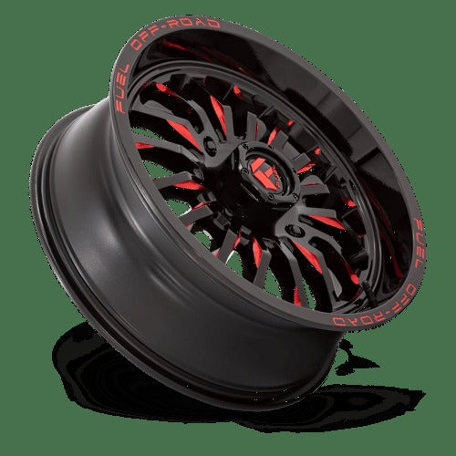 D822 18X7 4X137 G-BLK MILL-RED 13MM
