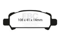 EBC Ultimax2 Brake Pads - Rear - 2002-2006 Subaru Baja 2.5