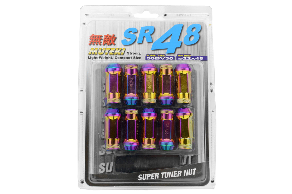Wheel Mate Muteki SR48 Open End Lug Nuts - Neon 12x1.25 48mm