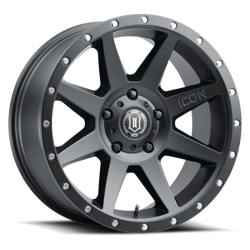ICON Alloys Rebound 20x9 6x5.5 +16mm 5.625" Backspacing Satin Black Wheel - 1820909056SB