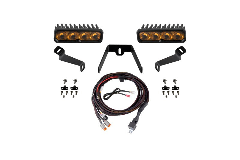 Diode Dynamics SS6 Pro LED Kit Yellow Driving Lights - 3000K - 2015-2017 Subaru WRX