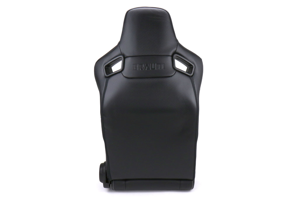 Braum Elite-X Series Racing Seats Diamond Edition White Piping Pair - Universal