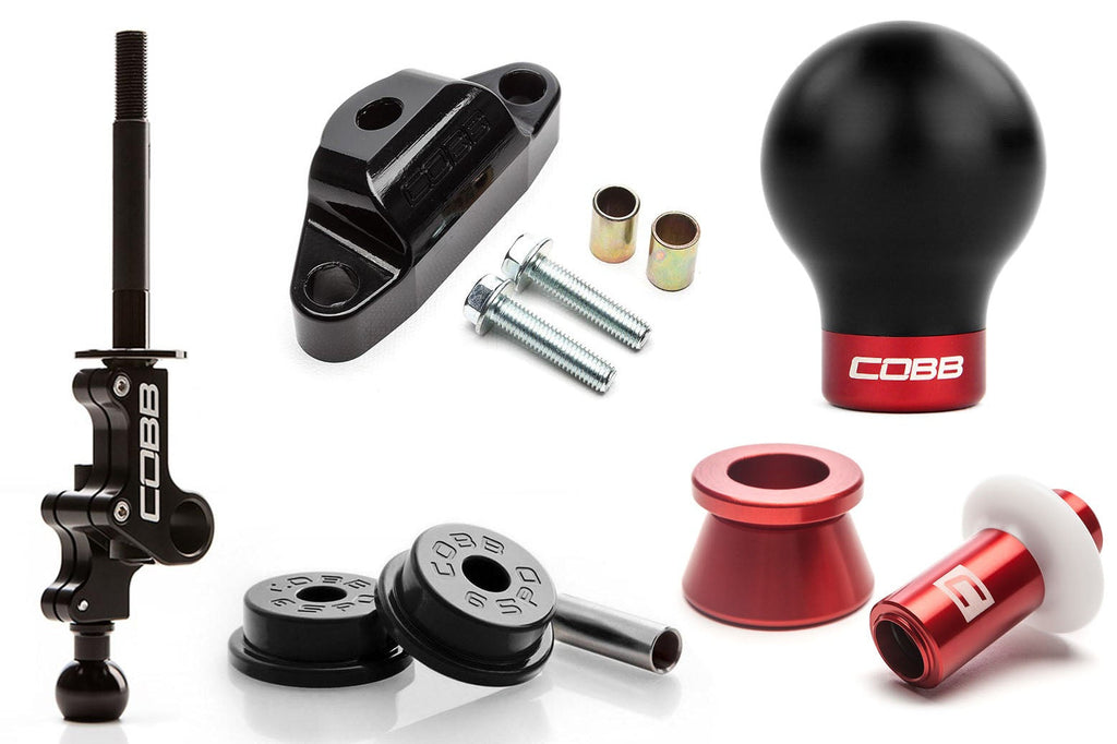 Cobb Stg 2+ Drivetrain Pkg w/ Weighted Shift Knob - Red Knob / Red Lockout - 2004-2021 Subaru STI 6MT