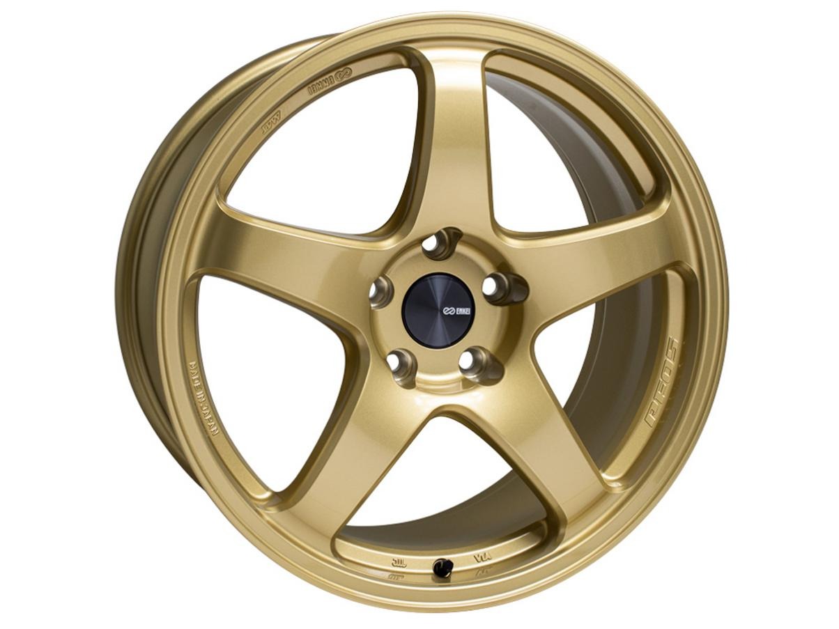 Enkei PF05 17x9 5x114.3 40mm Offset 75mm Bore Gold Wheel - 2005-2007 Subaru STI