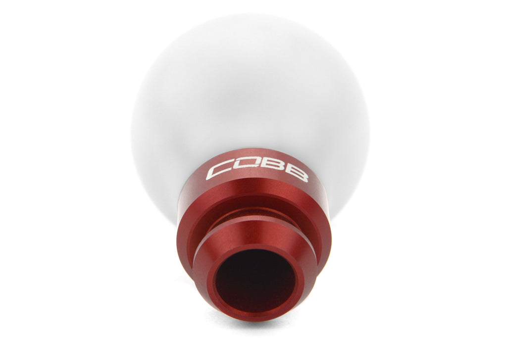 COBB Tuning Delrin Shift Knob White/Red 5MT - Subaru 5MT Models (inc. 2002-2014 WRX)