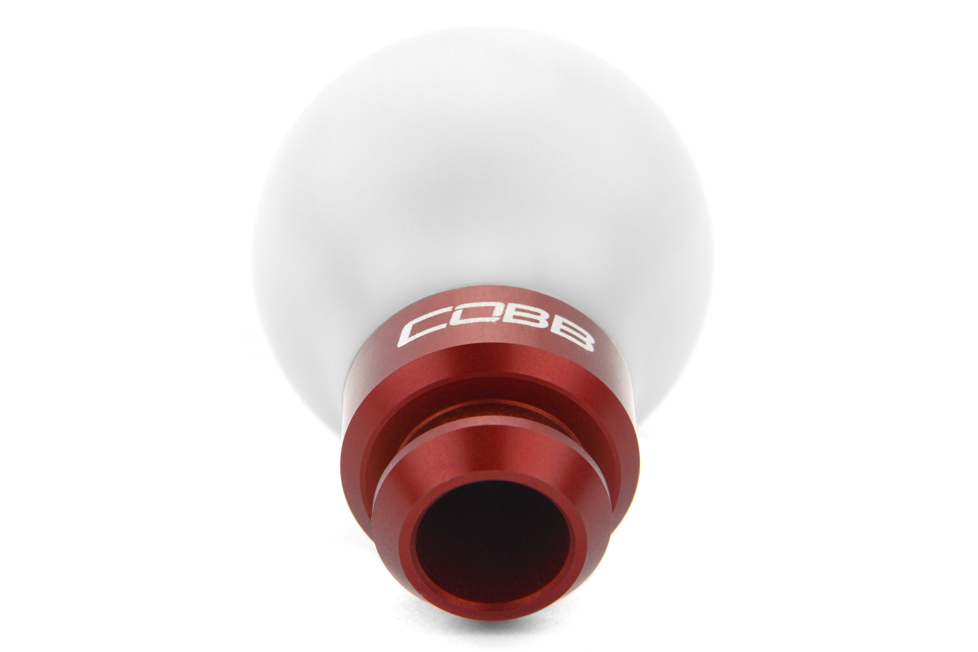 COBB Tuning Delrin Shift Knob White/Red 5MT - Subaru 5MT Models (inc. 2002-2014 WRX)