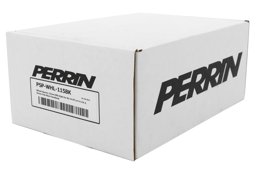 PERRIN 15mm Wheel Spacers 5x114.3 - Black Pair - 2005-2021 Subaru STI / 2015-2026 WRX