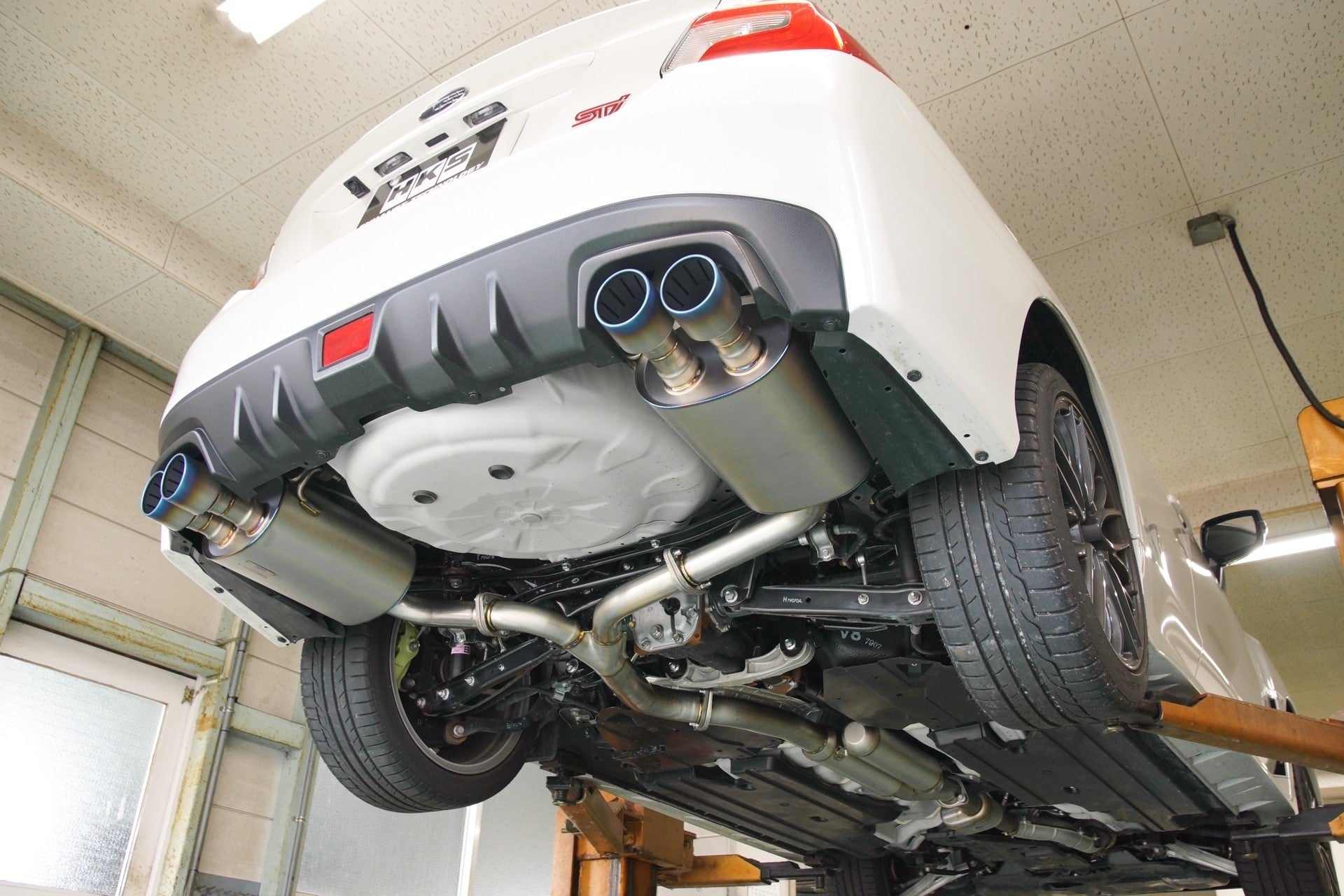HKS Super Turbo Muffler Titanium Exhaust - 2015-2021 Subaru WRX / STI