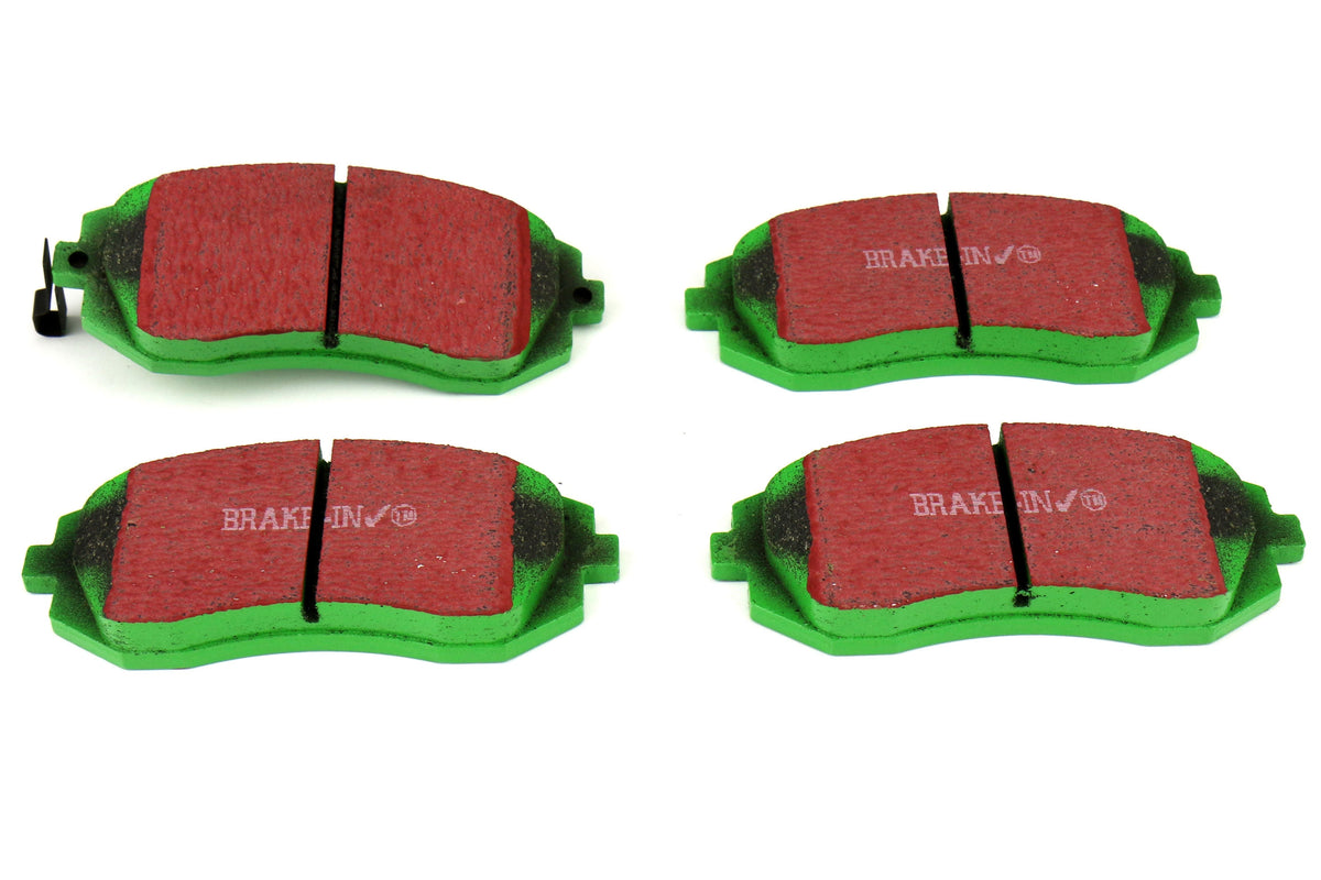EBC Brakes Greenstuff 2000 Series Sport Disc Brake Front Pads - 2003-2005 & 2008-2010 Subaru WRX (10.5mm Pad Tab)