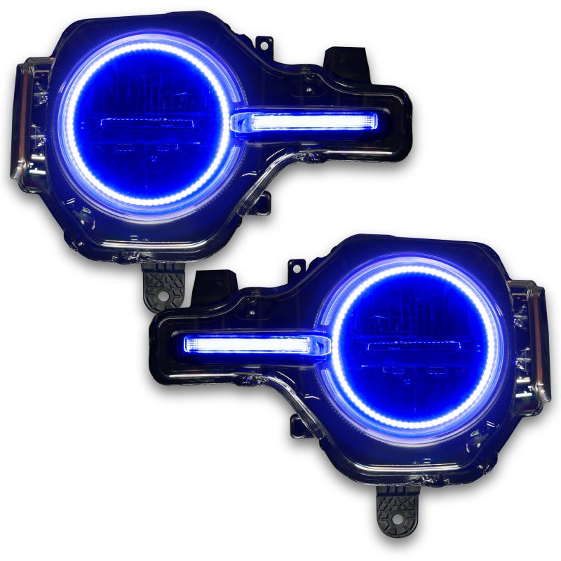 Oracle 21-22 Ford Bronco Headlight Halo Kit w/DRL Bar - Base Headlights -w/2.0 Controller