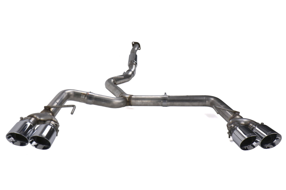 AWE Track Edition Cat-Back Exhaust (Chrome Silver Tips) - 2011-2021 Subaru WRX / STI Sedan