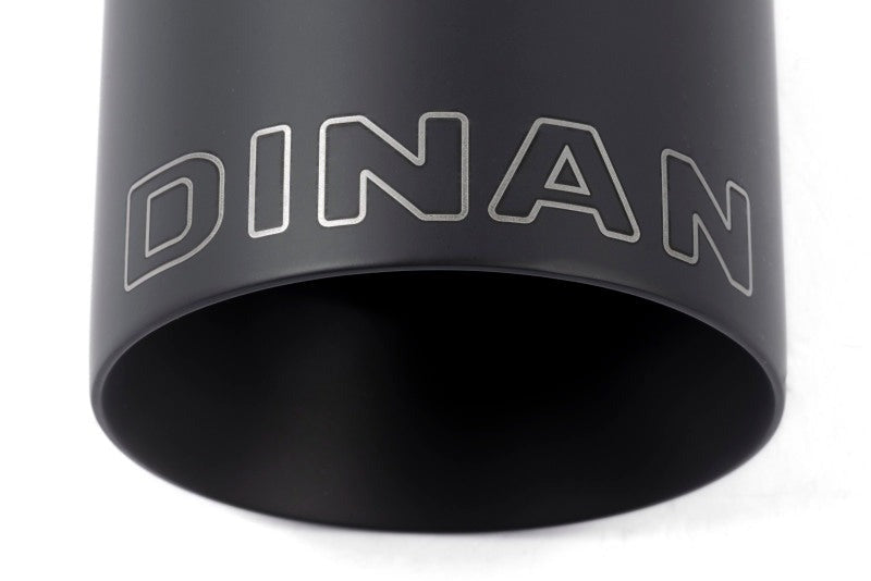 Dinan Double-Walled 4in Clamp-On Exhaust Tip - Black - 4in Outlet / 2.75in Inlet