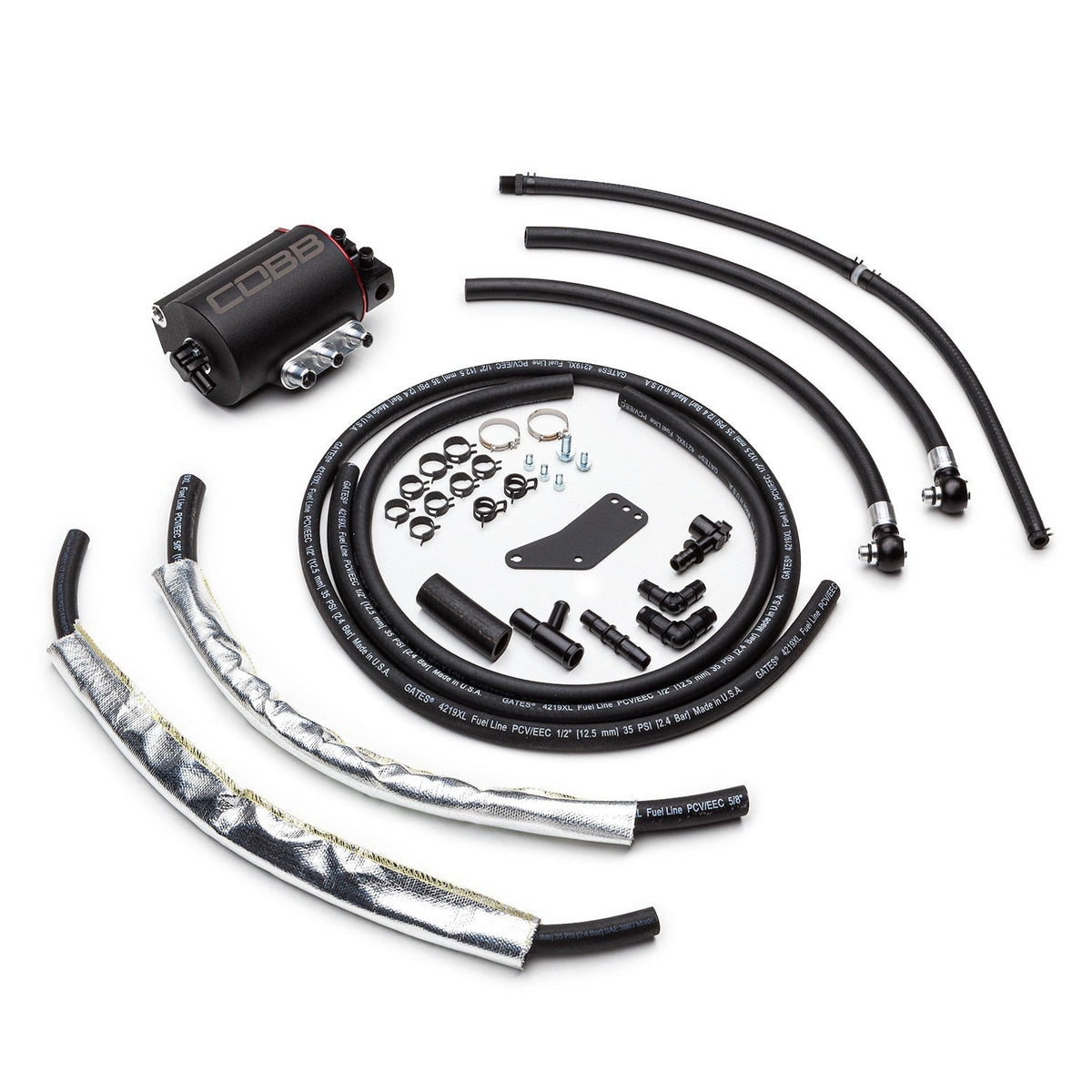 COBB Tuning Air Oil Separator Black/Red - 2002-2007 Subaru WRX / 2004-2007 STI