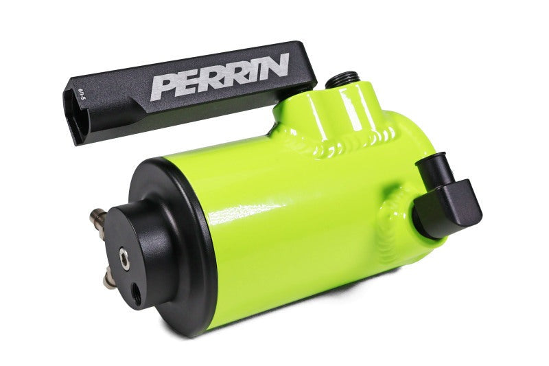 PERRIN Air Oil Separator - Neon Yellow - 2022-2026 Subaru WRX