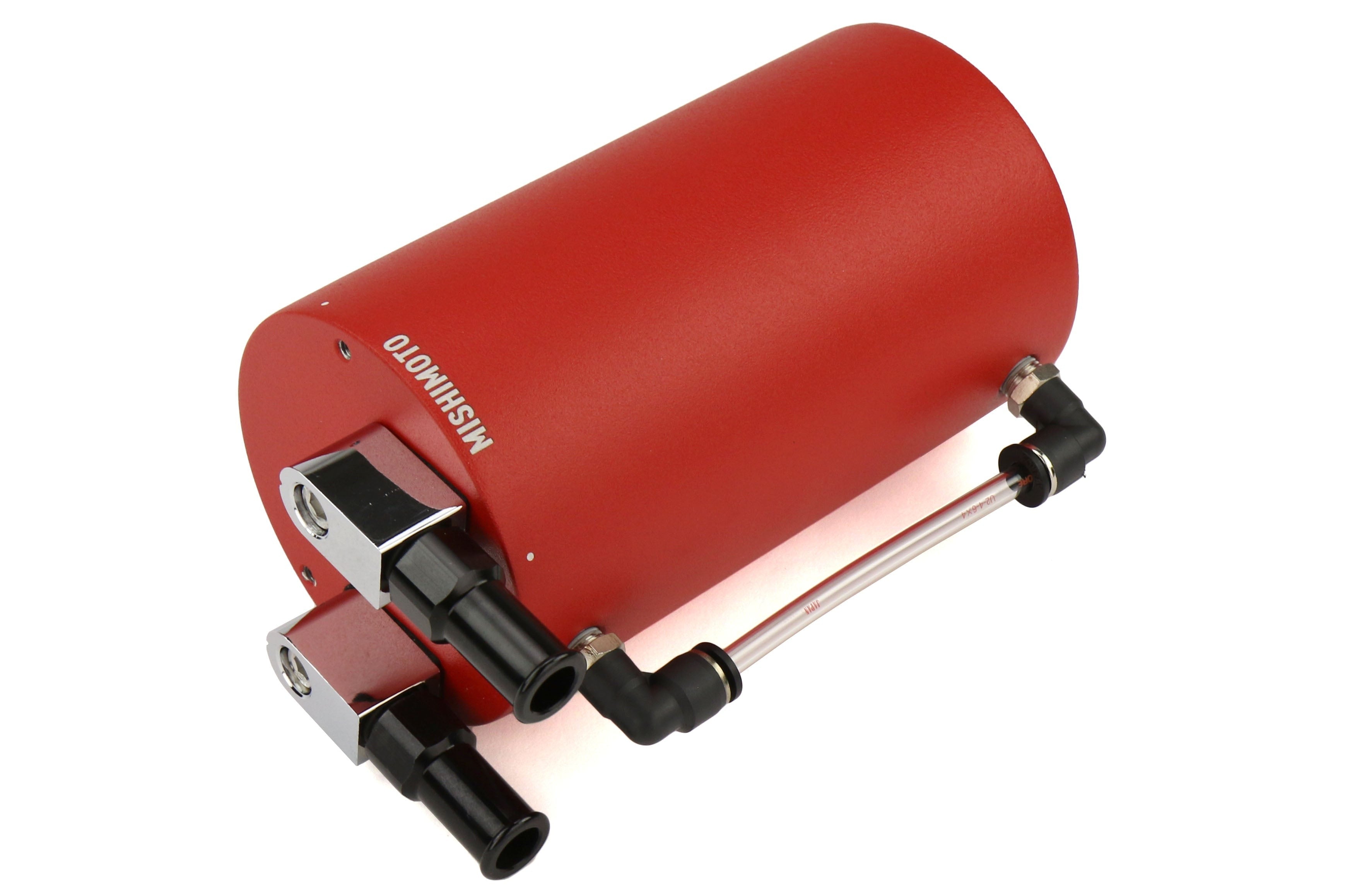 Mishimoto Aluminum Large Oil Catch Can Wrinkle Red - Universal