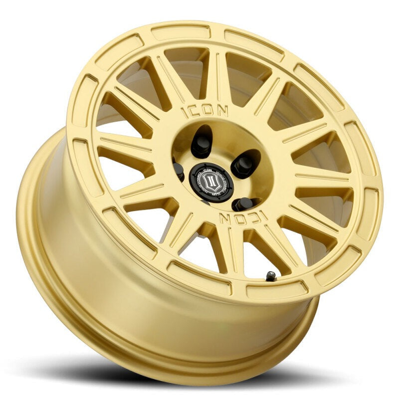 ICON Alloys Ricochet 17x8 5x100 +38mm 6" Backspacing Gloss Gold Wheel - 7017805060GG