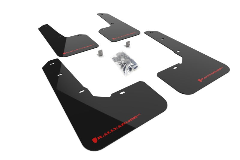 Rally Armor UR Mud Flap w/Red Logo - Black - 2022-2024 Subaru Outback Wilderness