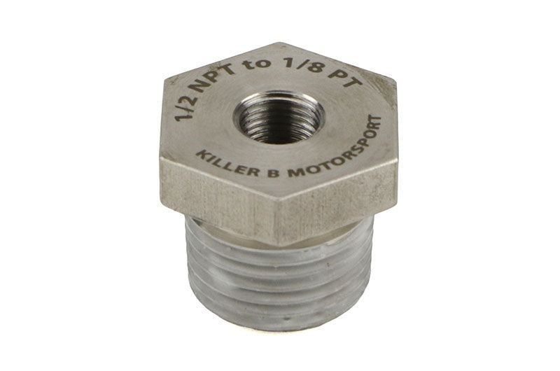 Killer B 1/2NPT to 1/8PT Oil Temperature Sensor Adapter - 2002-2014 Subaru WRX / 2004-2021 STI / 2006-2013 Forester XT