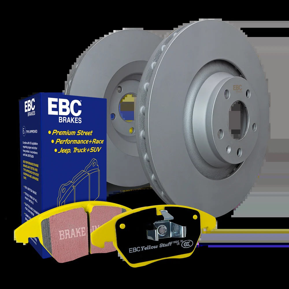 EBC S13K Yellowstuff Pad and Plain Rotor Rear Kit - 2008-2014 Subaru WRX