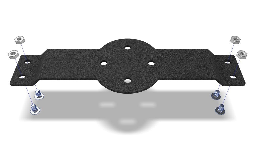 RotoPax Mount Crossbar Mount Powdercoat Black Prinsu