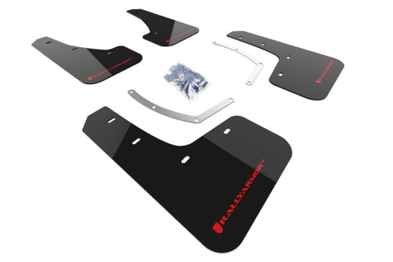 Rally Armor 18-26 Subaru Ascent Black UR Mud Flap w/Red Logo