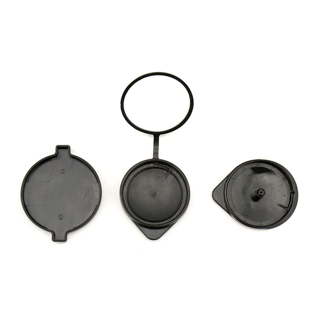 GrimmSpeed Engine Bay Reservoir Cap Set BLACK - 2002-2021 Subaru WRX/STI/FXT/OBXT/LGT