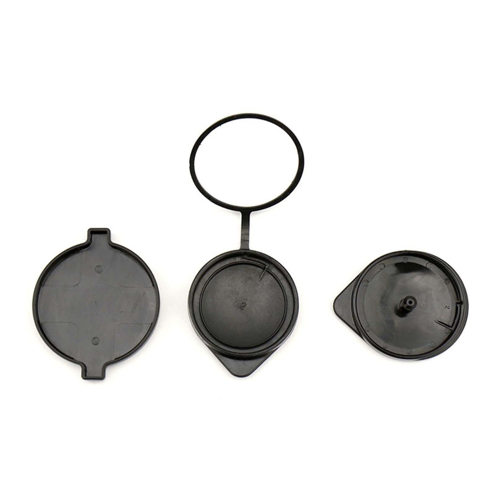 GrimmSpeed Engine Bay Reservoir Cap Set BLACK - 2002-2021 Subaru WRX/STI/FXT/OBXT/LGT