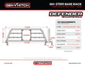 Gen-Y 17+ Ford F250/ F350 Defender Headache Rack Only - Black